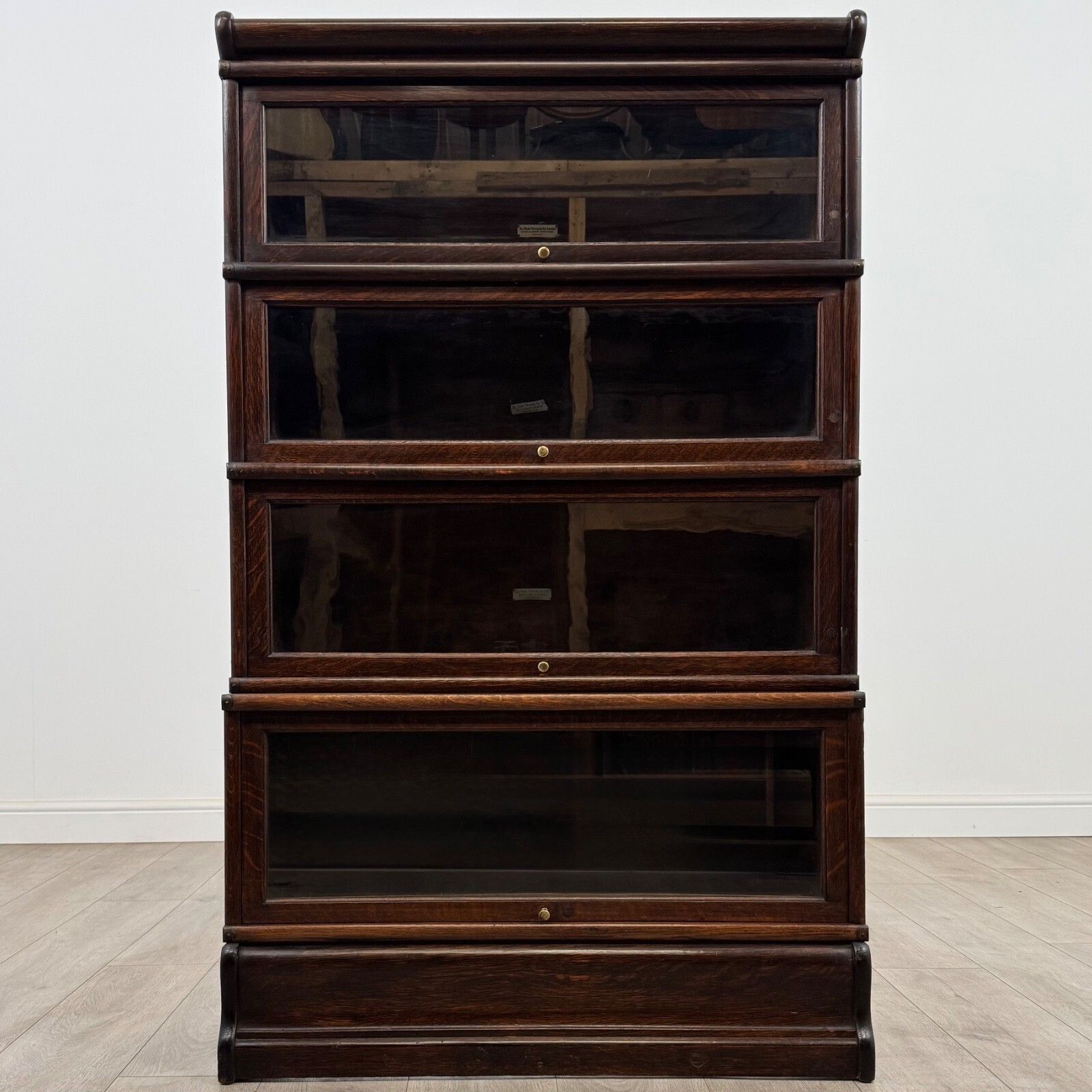 Antique 20th Century Globe Wernicke Stacking Bookcase In Oak photo furniture