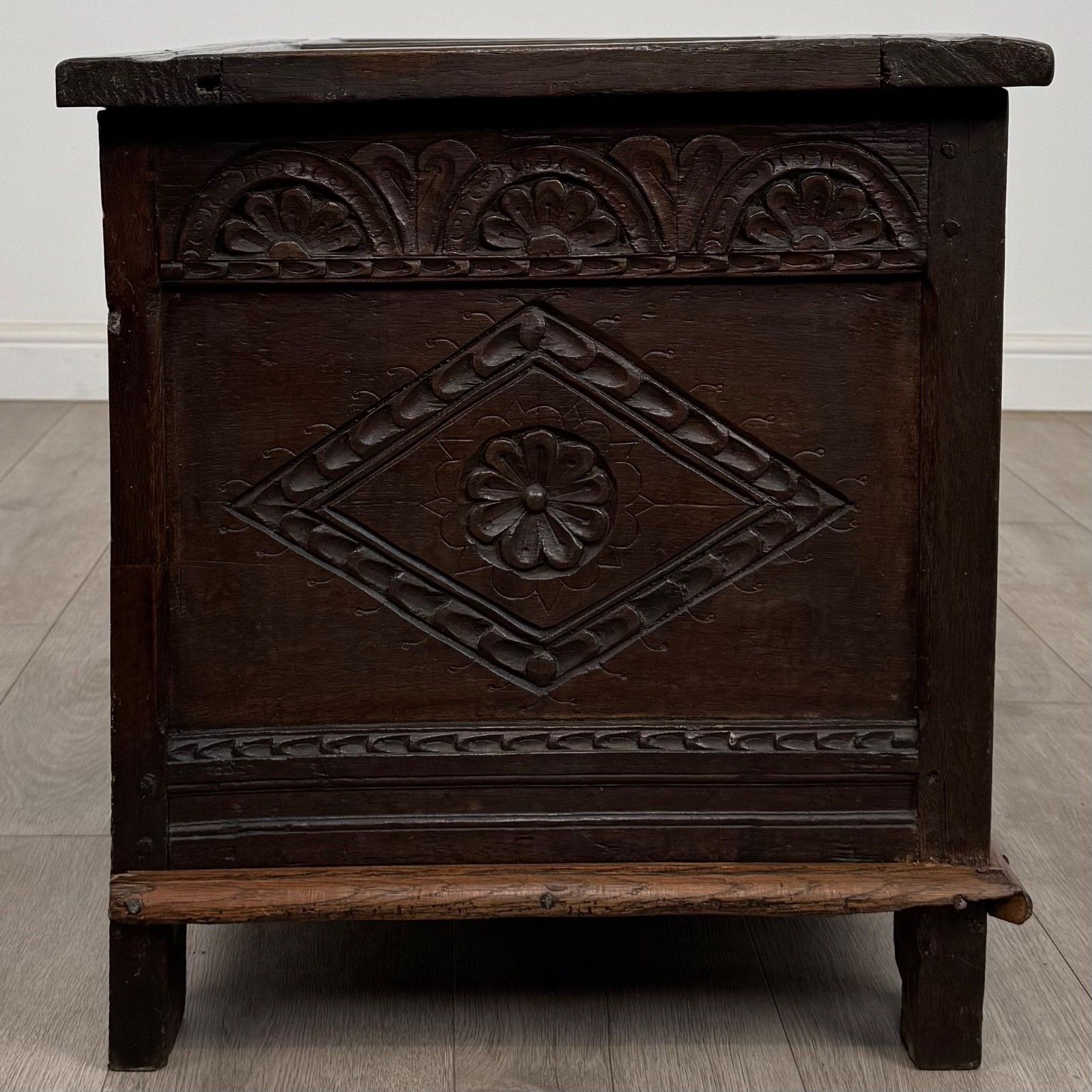 Antique 18th Century Fine Quality Coffer / Blanket Box In Oak photo buy