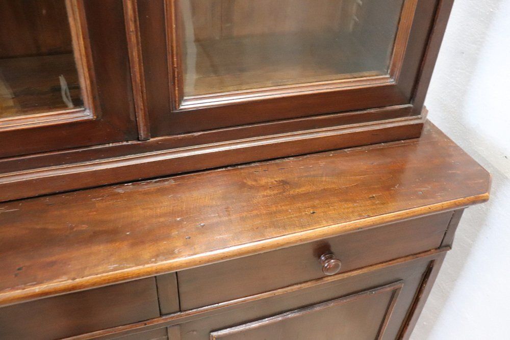 photo vinterior Antique Mid 19th Century Sideboard In Walnut Veneer
