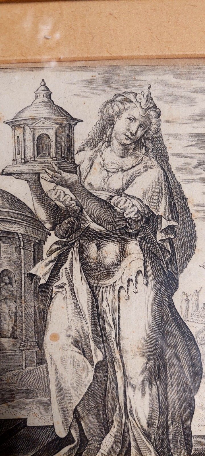 Philip Galle (1537 1612) "Virginia" Bulino Engraving photo buy