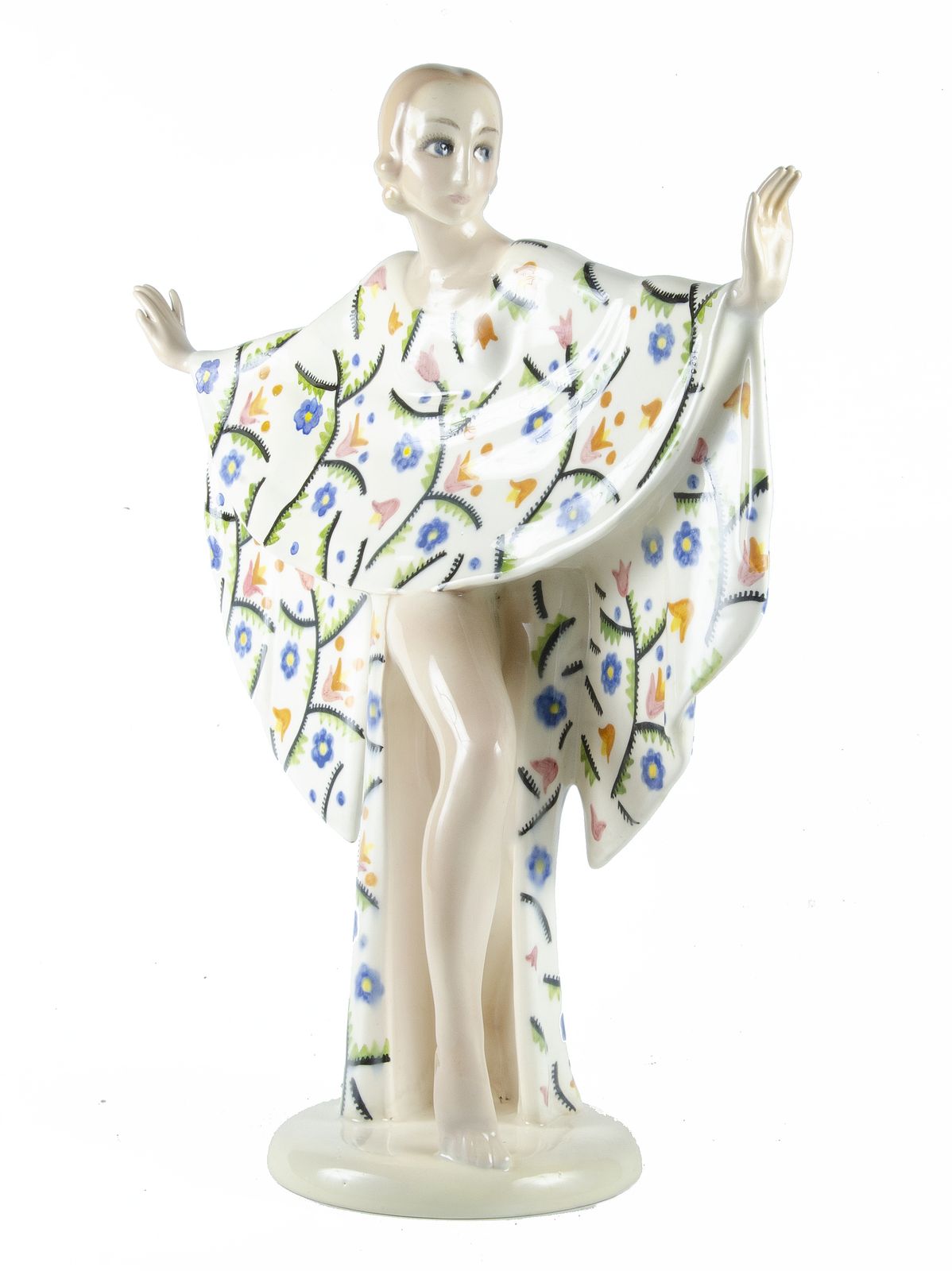 1940s Art Déco Torino Painted And Glazed Ceramic Figurine 'Ambretta Dancer' By Sandro Vaccetti For The Firm Essevi, Italy photo furniture