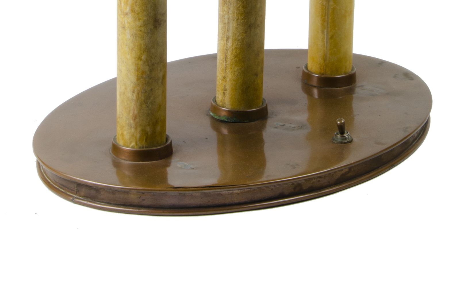 Mid 20th Century Modern Bouillotte Table Lamp With Brass Body And Shade, Italy photo buy