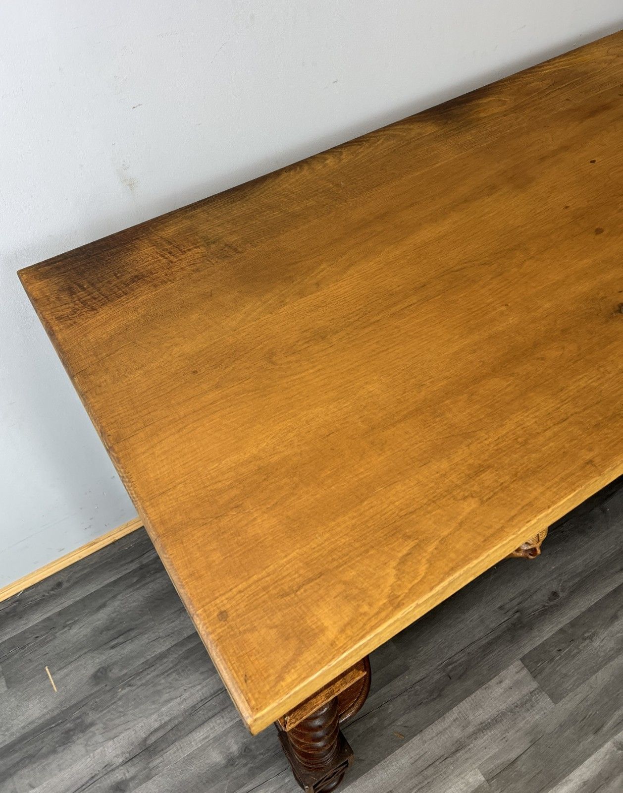photo vinterior Cabinet Antique French Style Oak Carved Table With Two Drawers Lot 4800