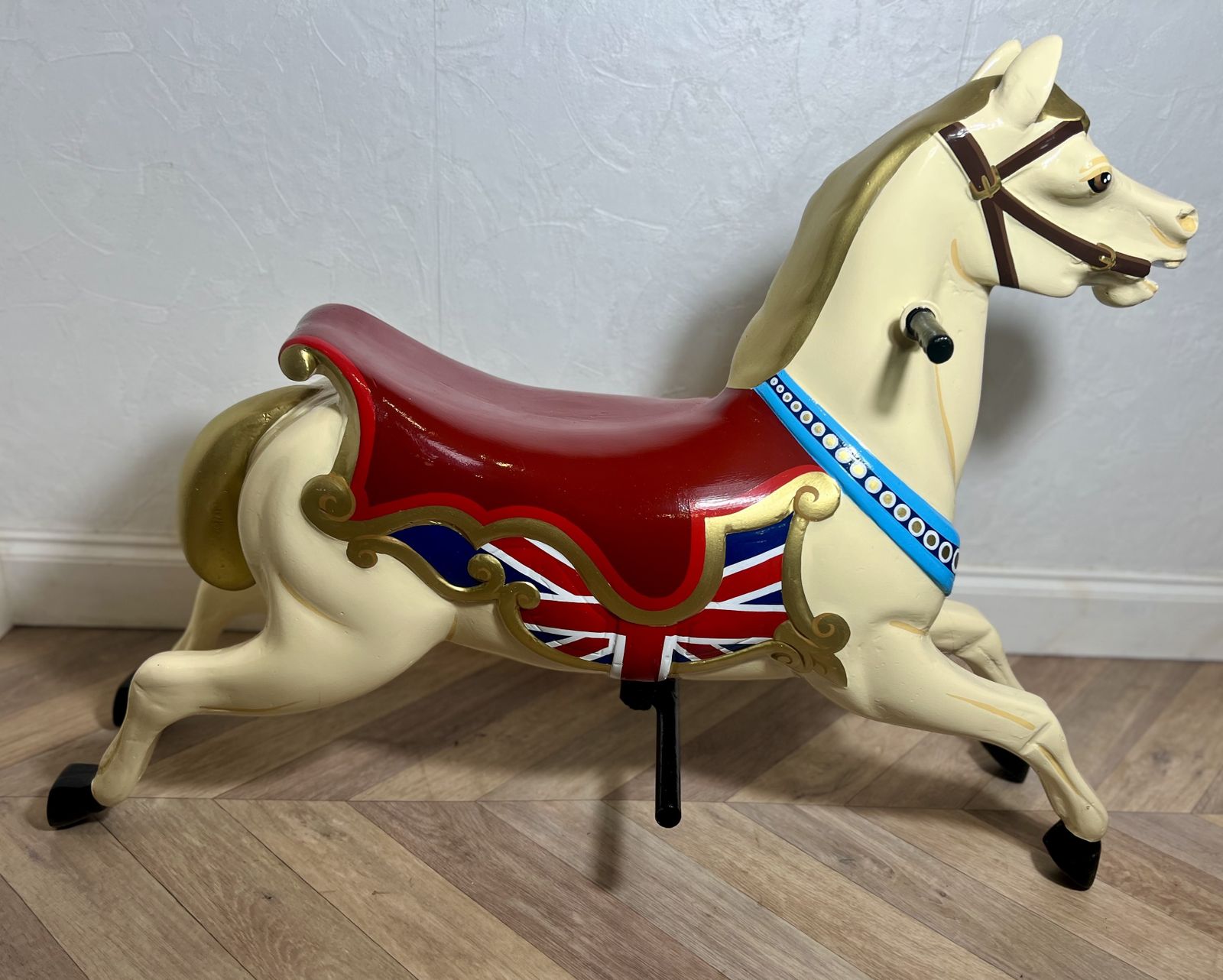 Art Rare Large Fairground Carousel Jumper Horse – Floor Standing Statement Piece photo