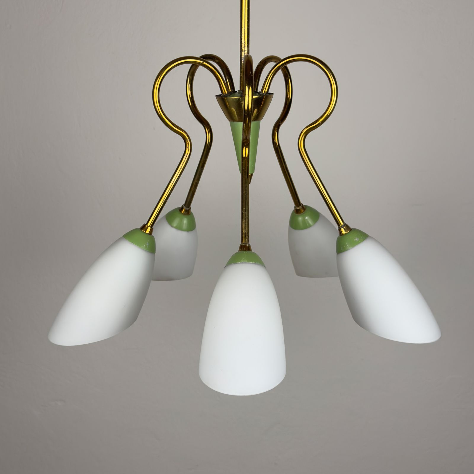 Vintage Stilnovo Chandelier, Italy 1940 50s photo furniture