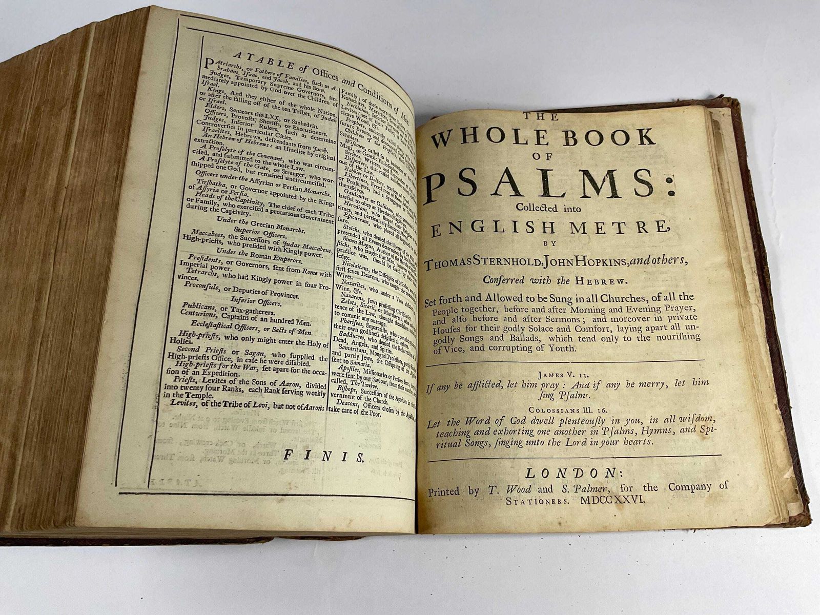 photo vintage Antique Bible, John Baskett 1726. Very Rare