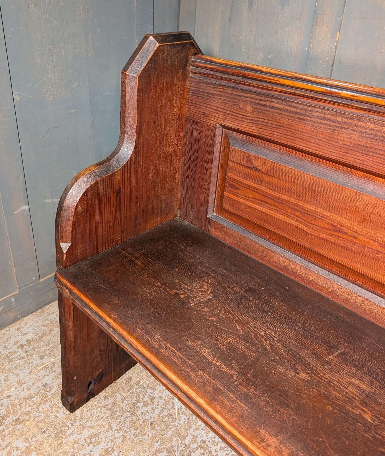 Pitch Pine Classic Antique 1896 Pews Benches From All Souls Twickenham photo 354.0