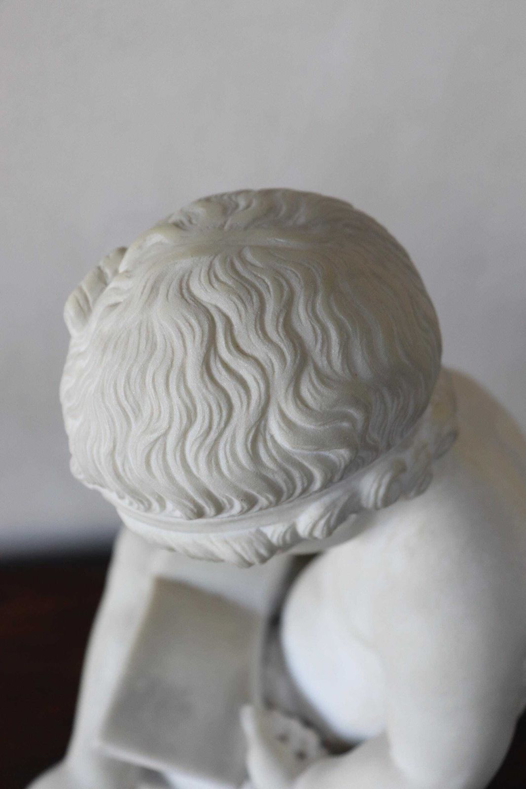 photo buy Classic Marble Statue Of A Reading Child Italian Neoclassical Sculpture Style (St.284)