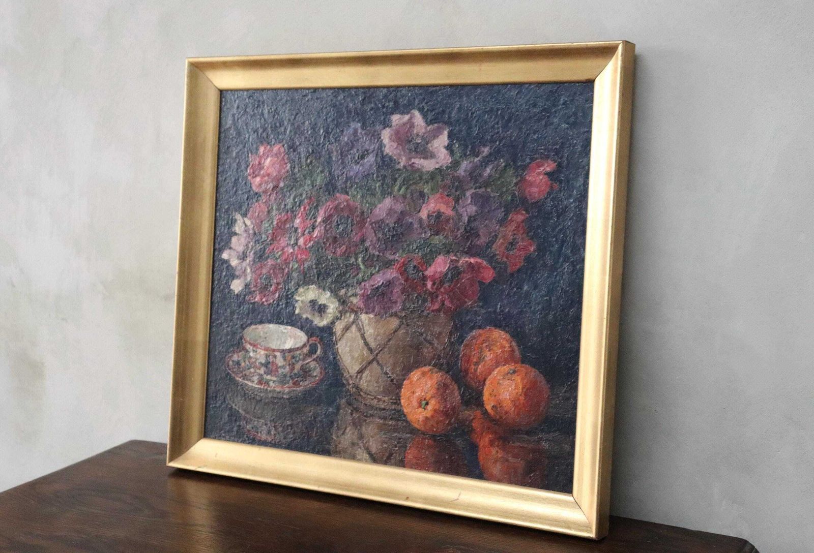 Flower Kitchen Still Life , Belgian School 20th Century (St.279) photo furniture