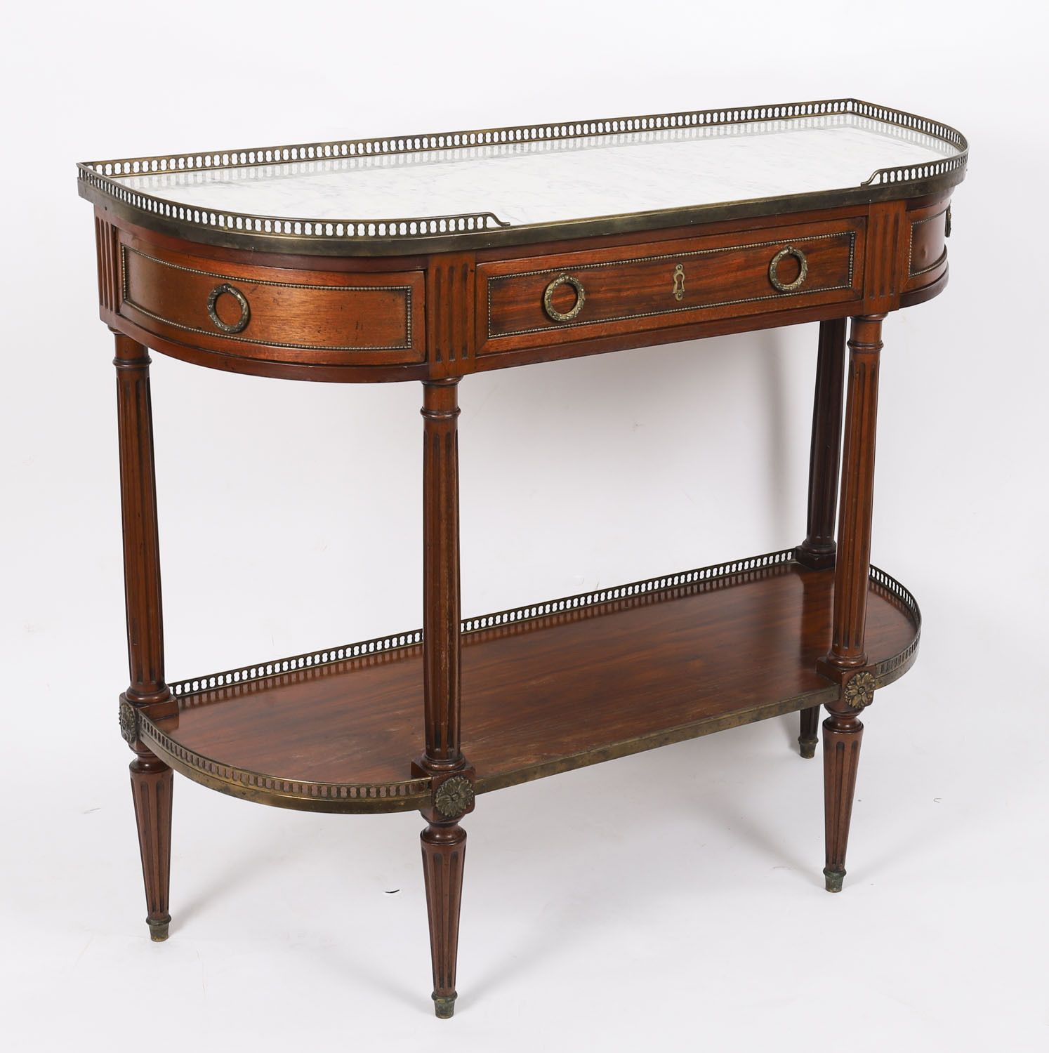 Antique French Directoire Mahogany Console C1840 19th Century photo furniture