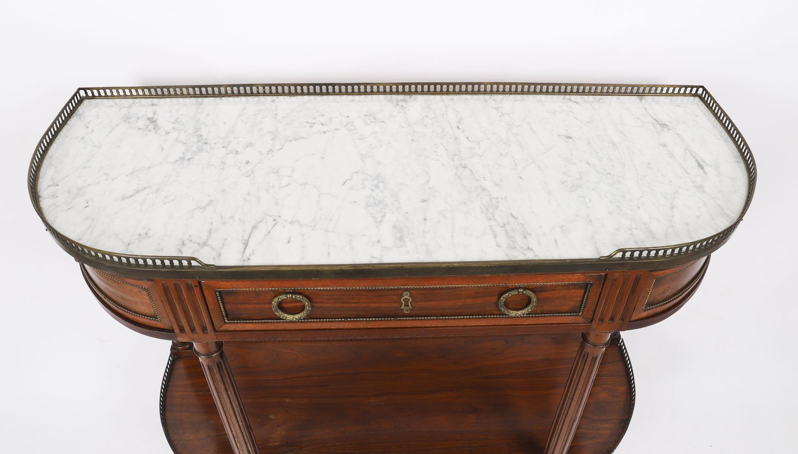 Antique French Directoire Mahogany Console C1840 19th Century photo vintage