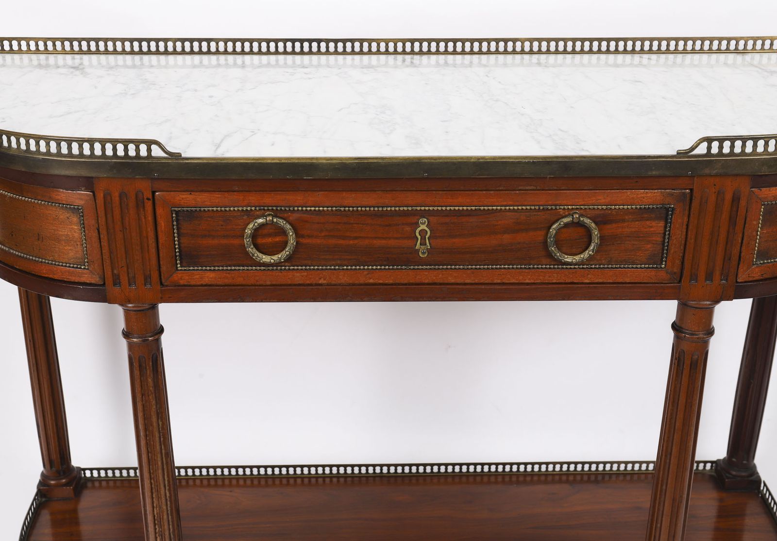 Furniture Antique French Directoire Mahogany Console C1840 19th Century photo