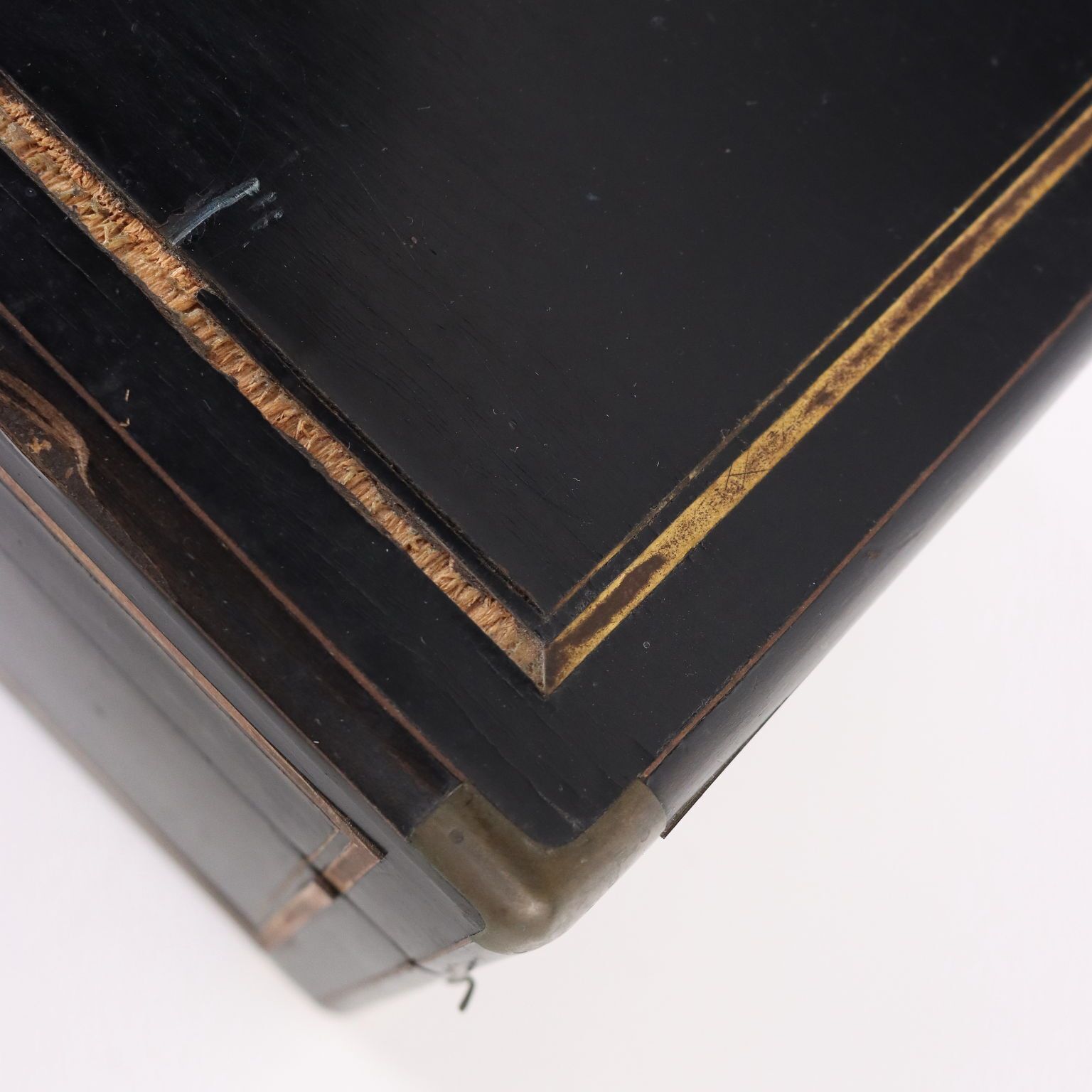 Home Decor Ancient Sewing Box Last Quarter Of The XIX Century Ebony Wood Veneer photo