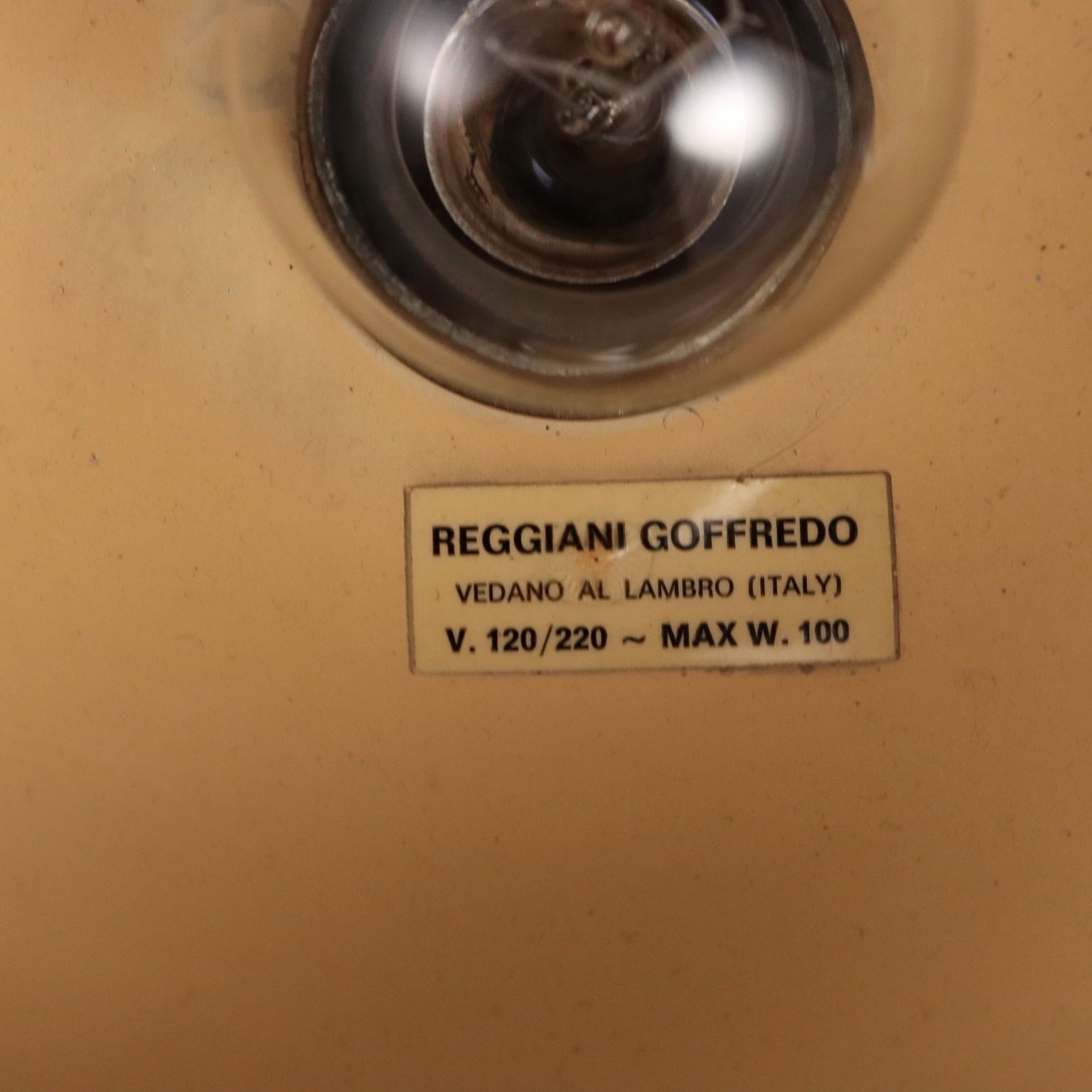 Vintage Lamp Goffredo Reggiani Aluminium Design Italy 1970s 80s photo vinterior