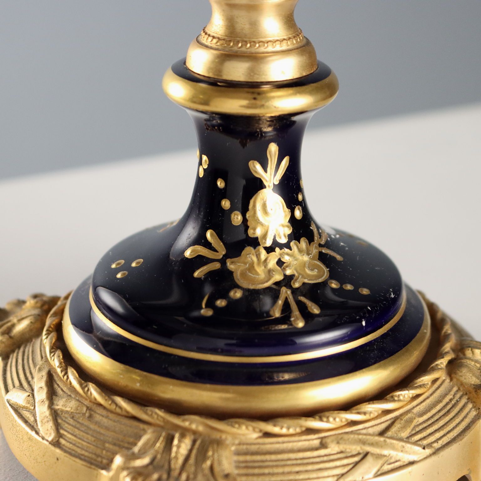 Antique Vases Porcelain Gilded Bronze Decorations XX Century photo buy