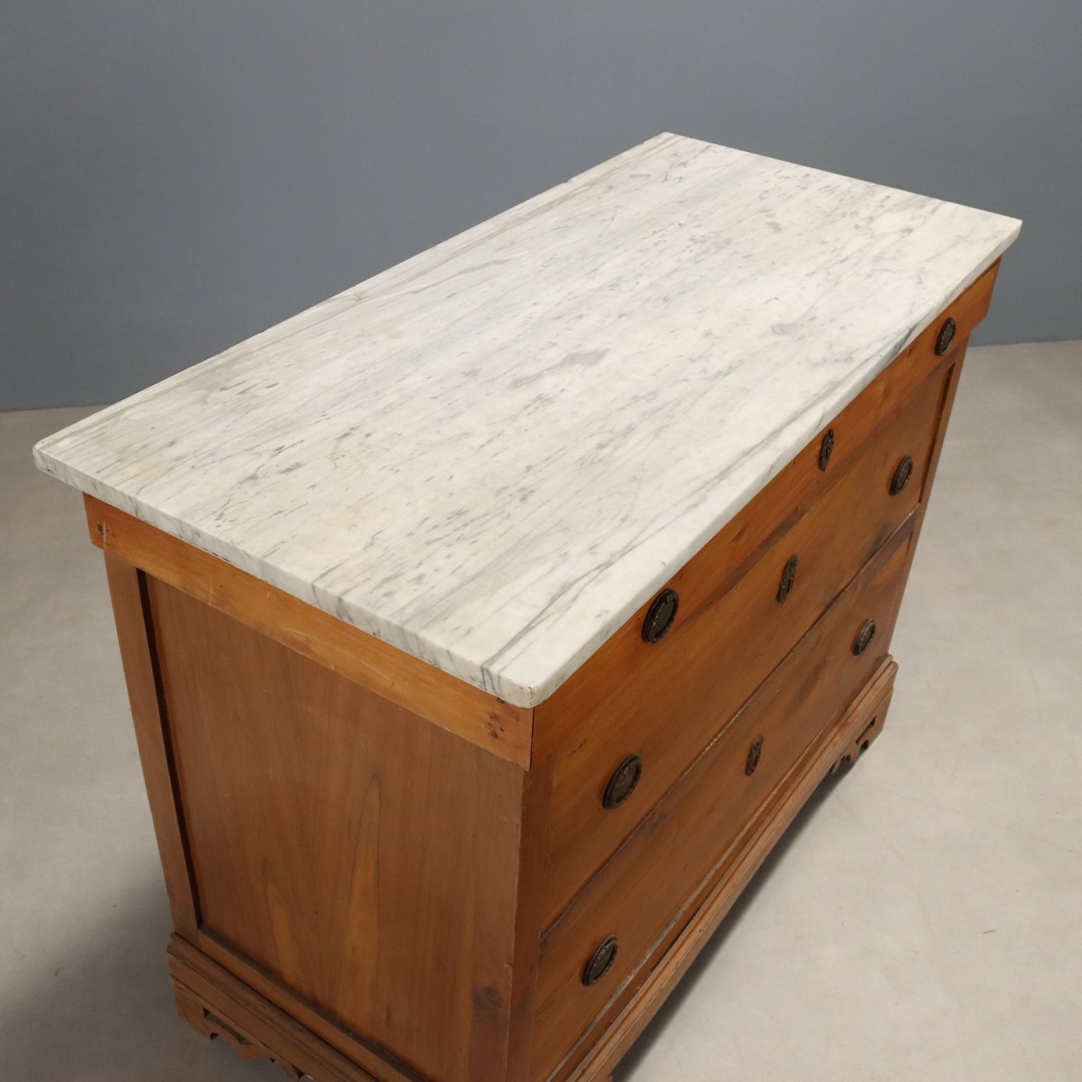 Antique Chest Of Drawers Cherrywood 3 Drawers XIX Century photo for sale