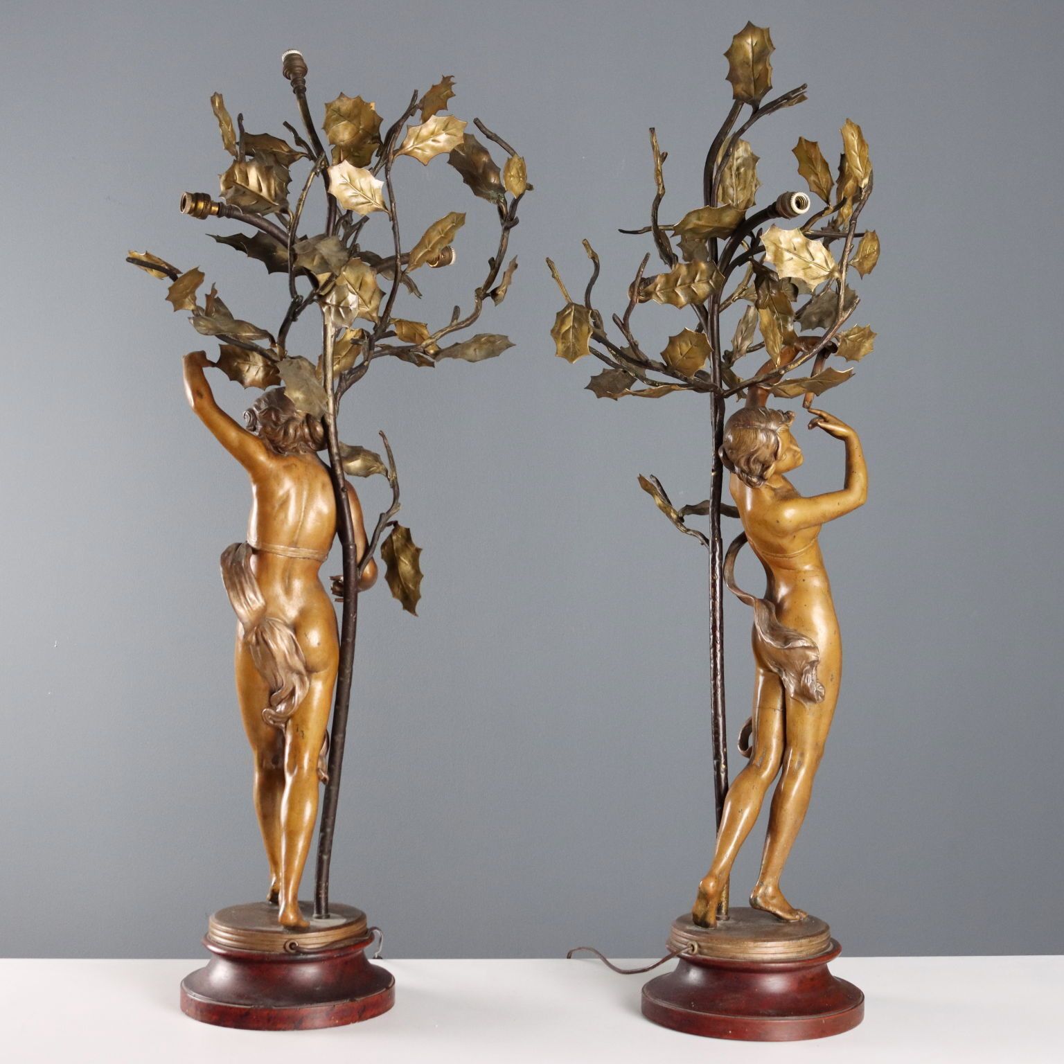 photo buy Antique Lamps Lacquered Metal Wood Italy XX Century