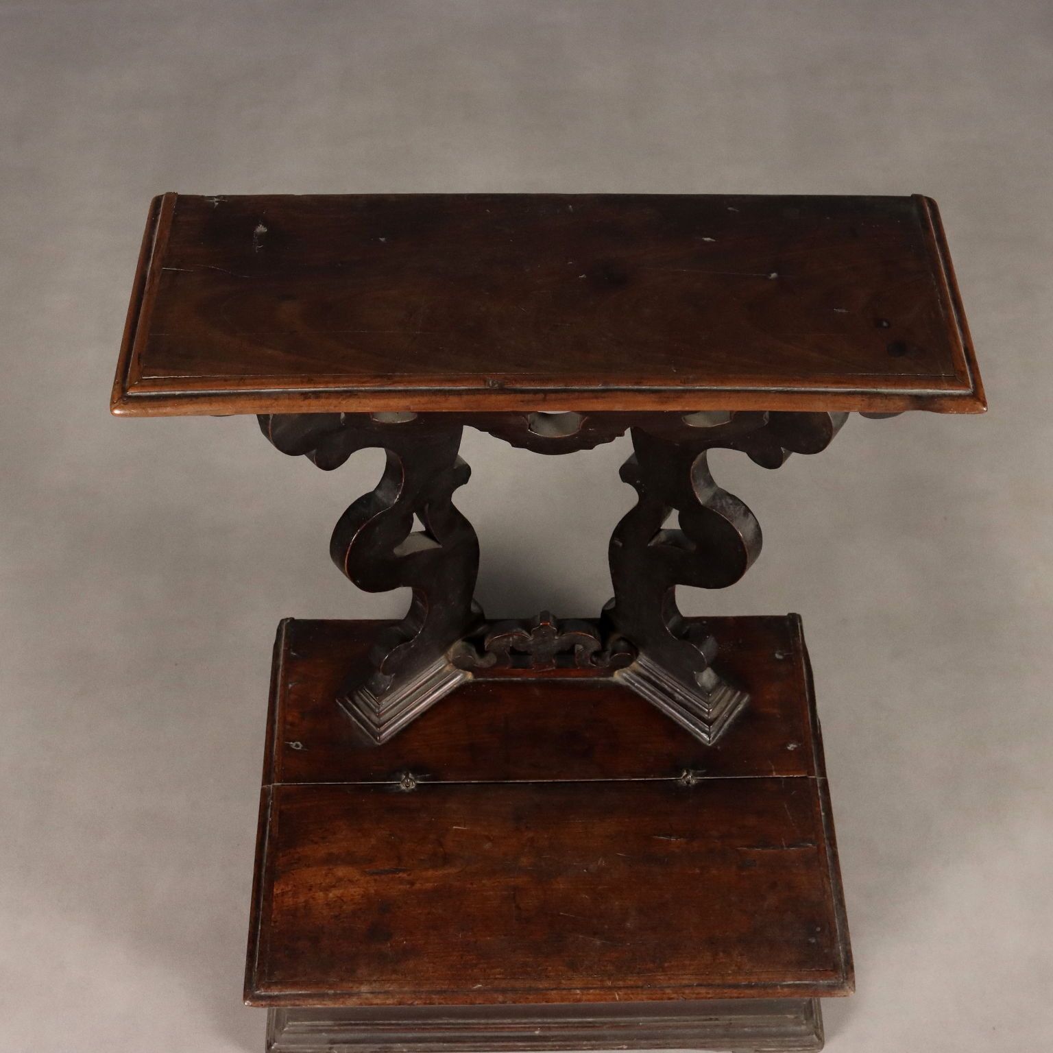 Antique Prayer Desk Baroque Cherrywood Italy XVII Century photo buy