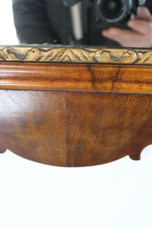 George II Walnut “Chippendale” Fretwork Mirror photo vinterior