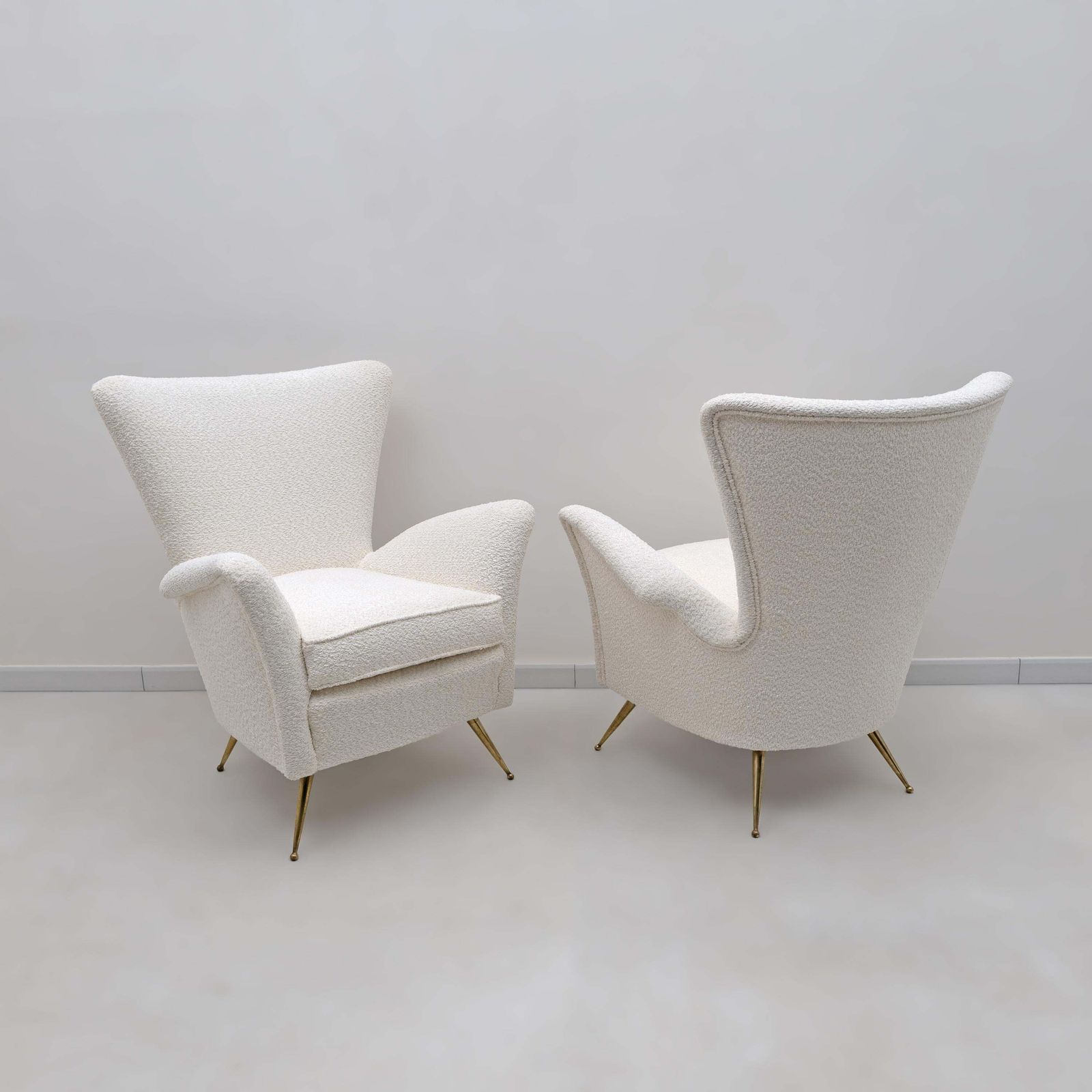 Gio Ponti Art Dèco Italian Lounge Armchair From Hotel Bristol Merano, 50s, Pair photo furniture