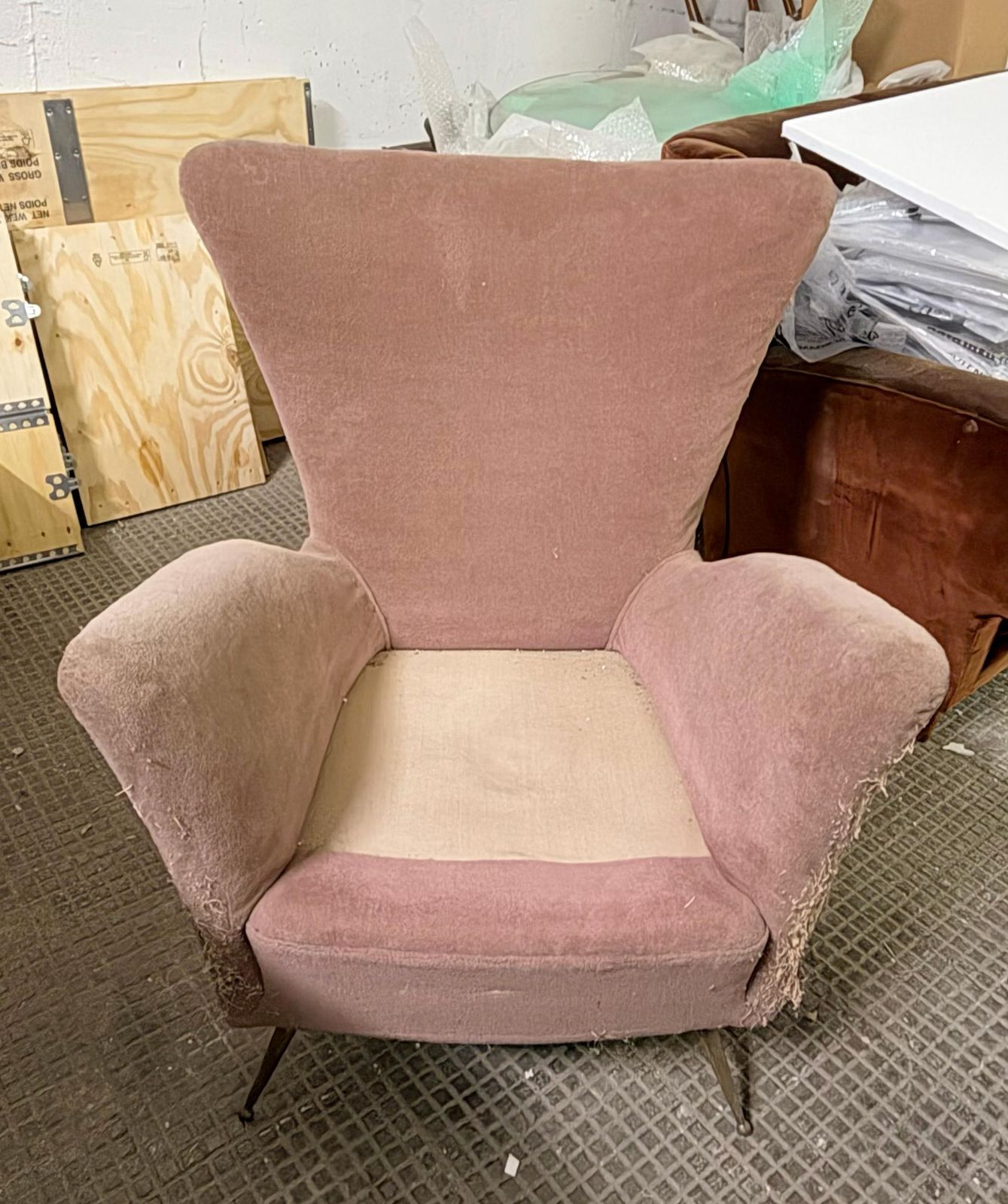 photo buy Gio Ponti Art Dèco Italian Lounge Armchair From Hotel Bristol Merano, 50s, Pair