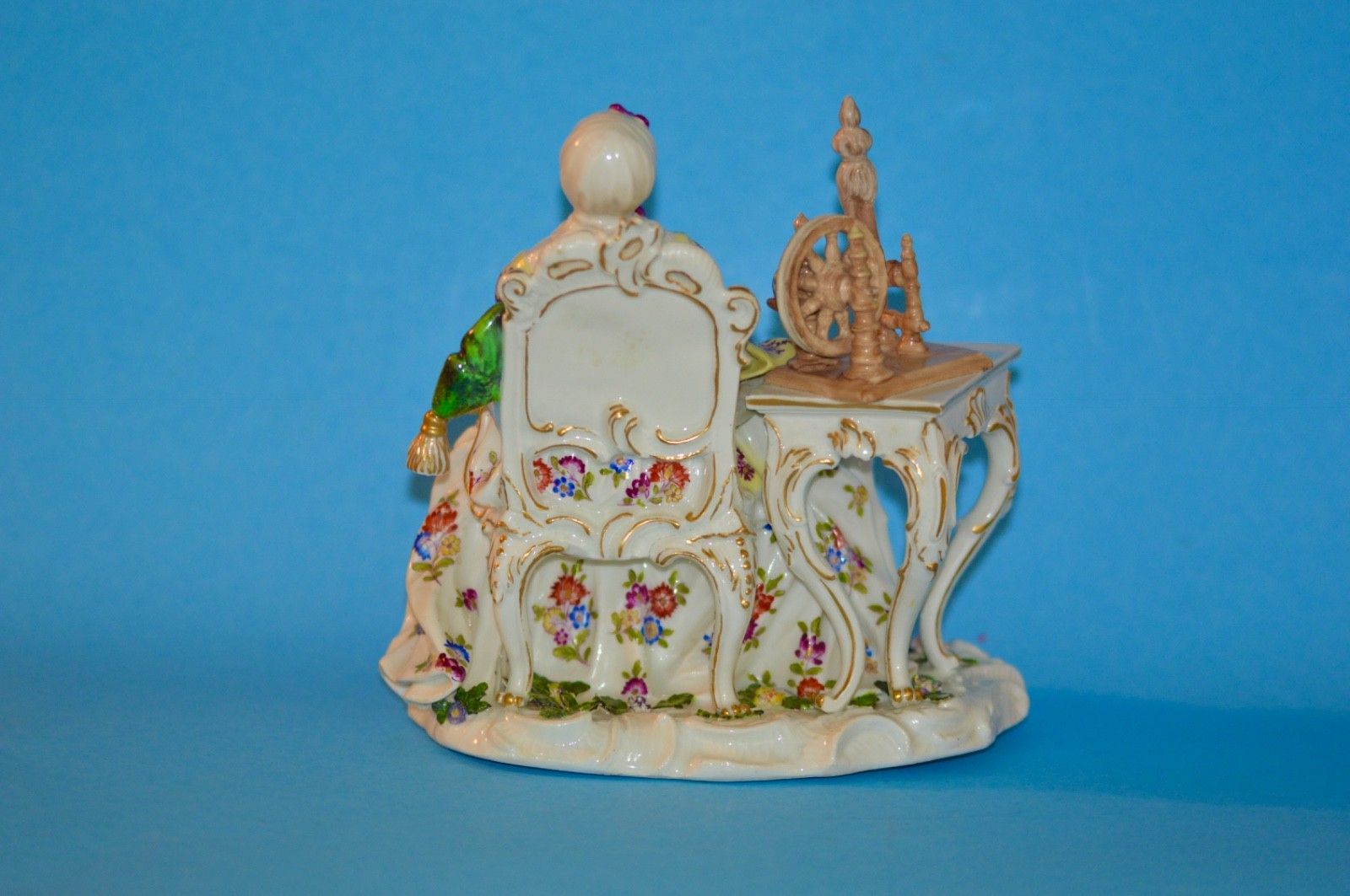 Meissen Porcelain Figure Of  Lady With Spinning Wheel  C1750 photo Home Decor