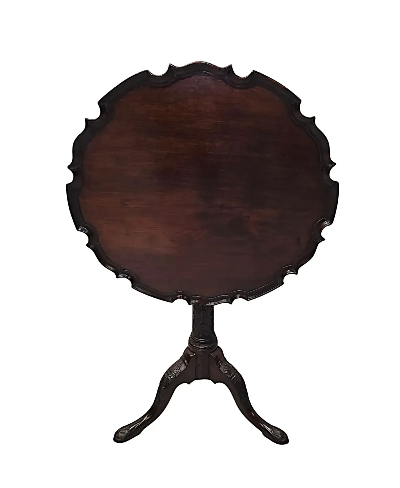 A Very Rare Georgian Irish Flip Top Table With Pie Crust Top photo furniture