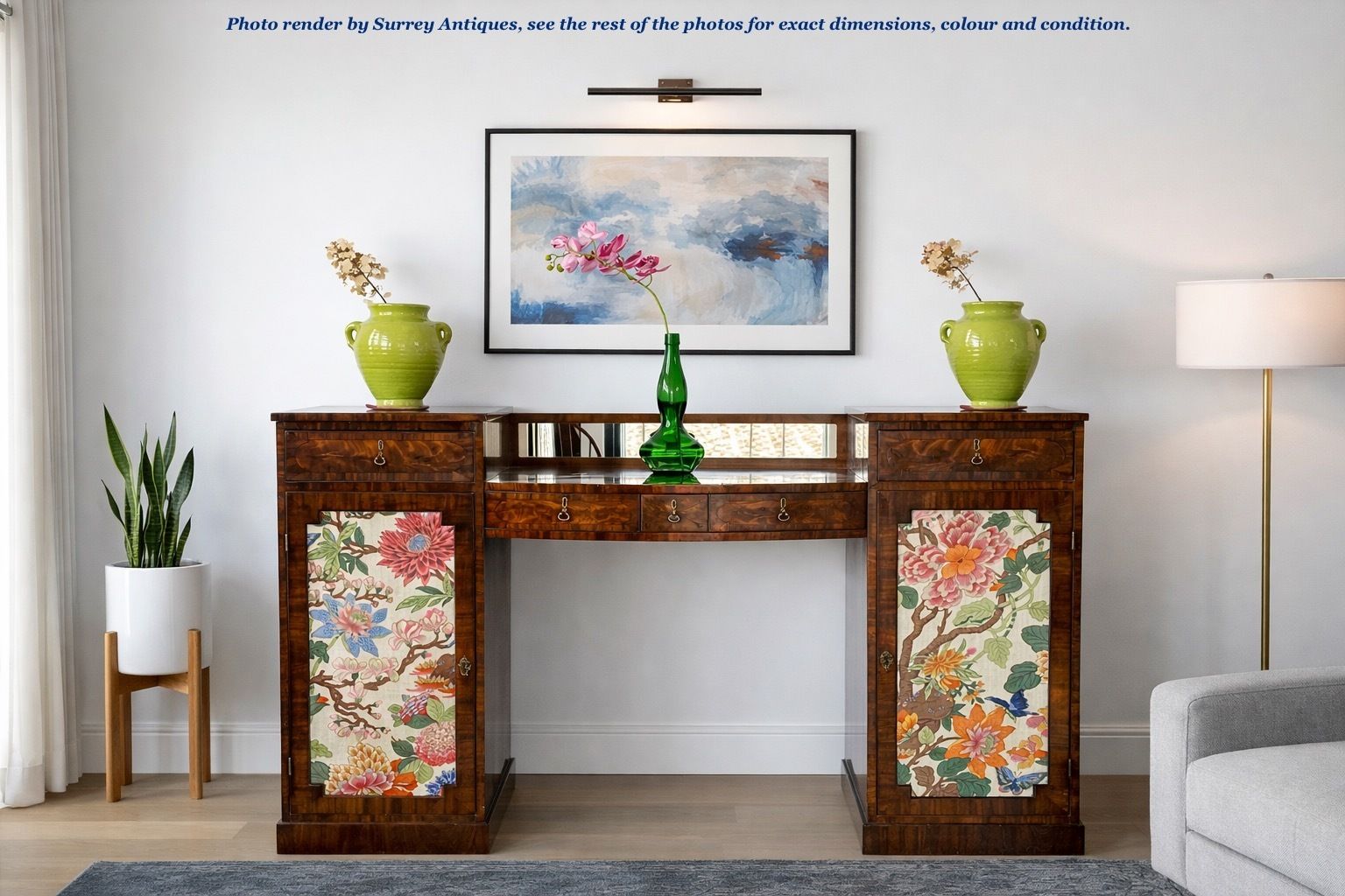 photo vinterior Late Georgian Mahogany Pedestal Sideboard, Circa 1810