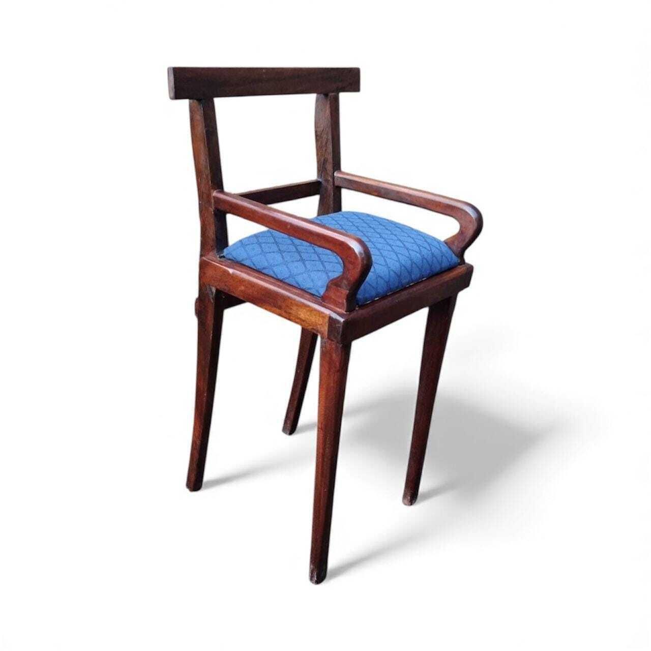 Vintage Children Wooden Chair With Arms / C. 1930