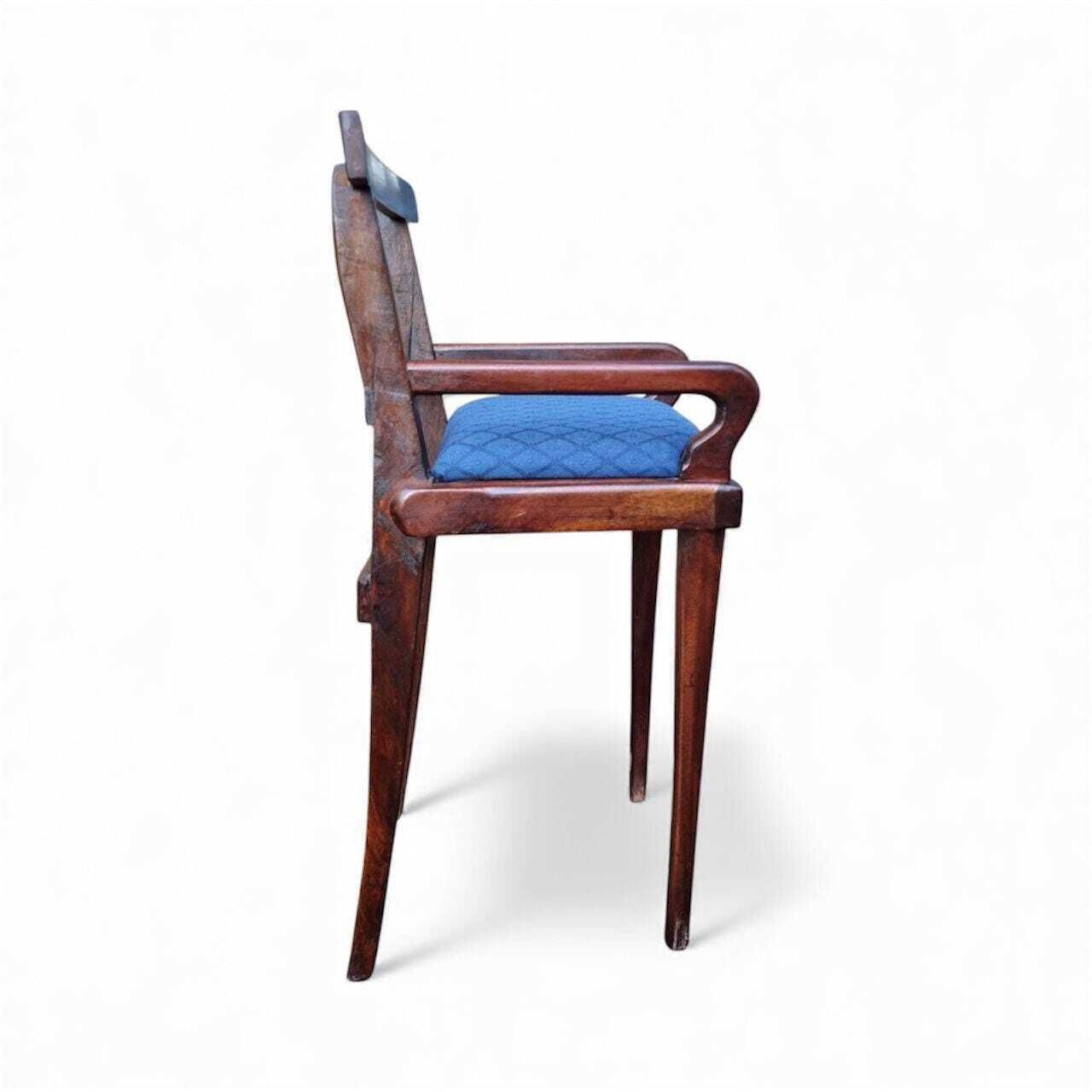 Vintage Children Wooden Chair With Arms / C. 1930 photo 200.0