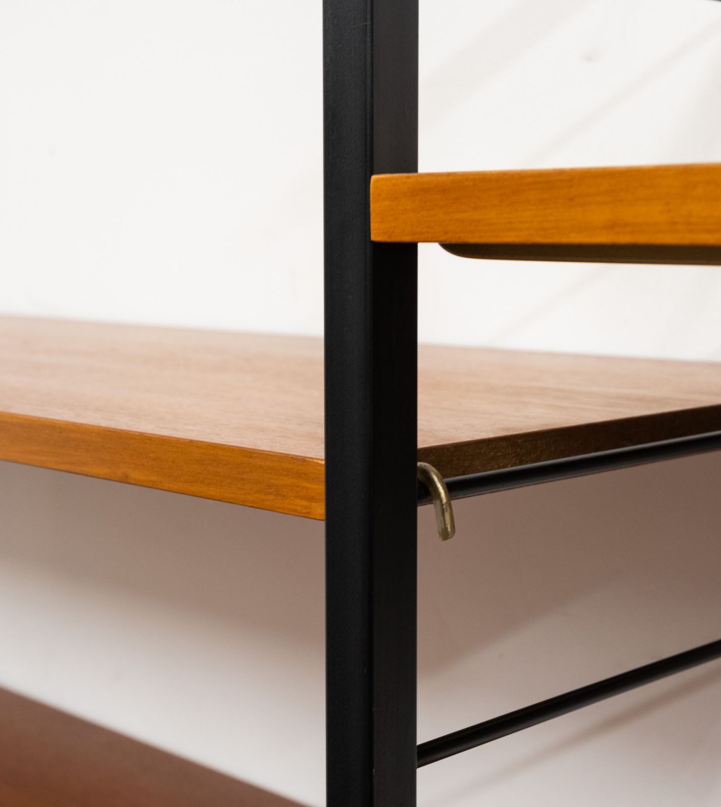 photo vintage Mid Century Ladderax Six Bay Shelving System, Desk Drinks Cabinet Staples