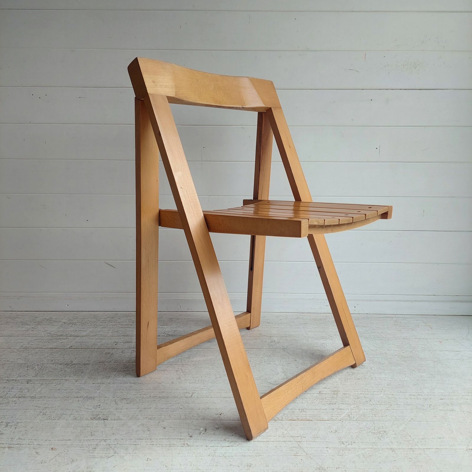 Mid Century Folding Chair By Aldo Jacober For Alberto Bazzani Trieste Beech Chair 60s