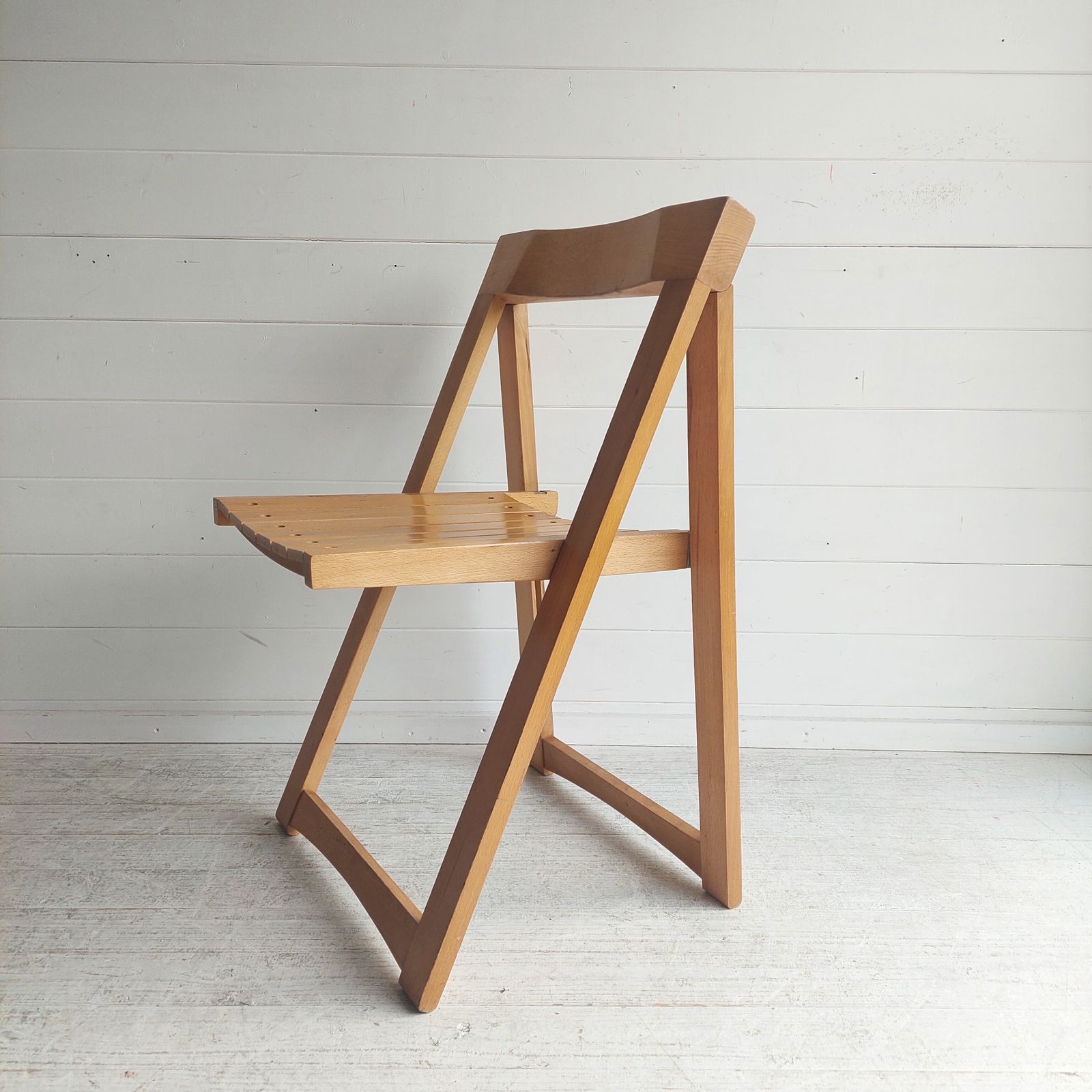 Mid Century Folding Chair By Aldo Jacober For Alberto Bazzani Trieste Beech Chair 60s photo buy