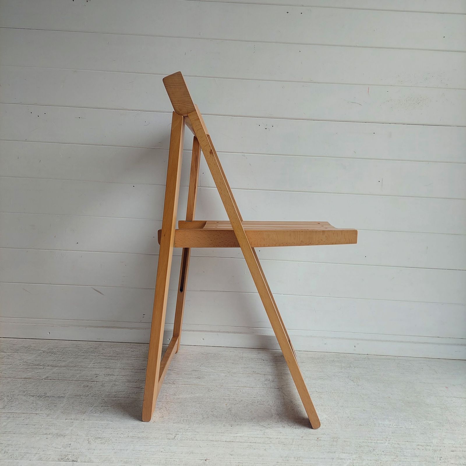 photo buy Mid Century Folding Chair By Aldo Jacober For Alberto Bazzani Trieste Beech Chair 60s