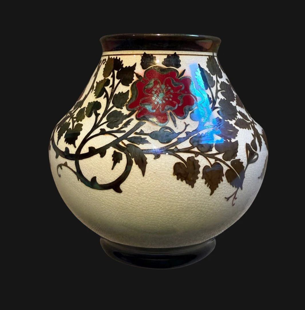 Pilkington's Lustre Vase Decorated With Roses photo Home Decor