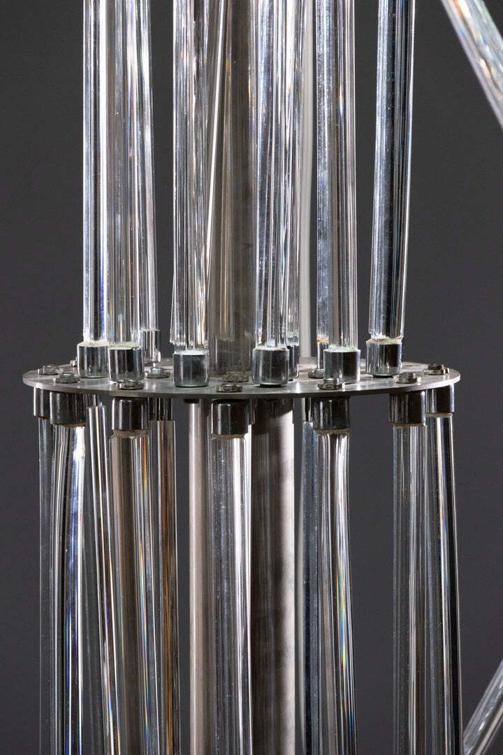 Floor Lamp By René Roubíček, Nový Bor, Glass & Metal, 1960s photo Lighting