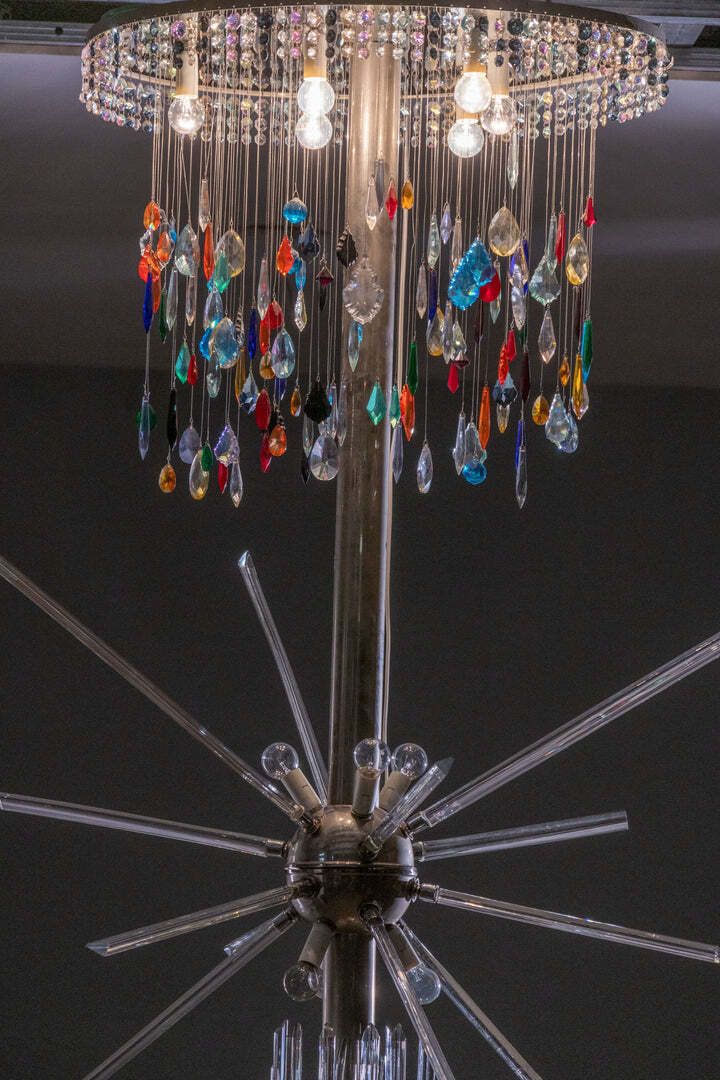 Floor Lamp By René Roubíček, Nový Bor, Glass & Metal, 1960s photo vinterior