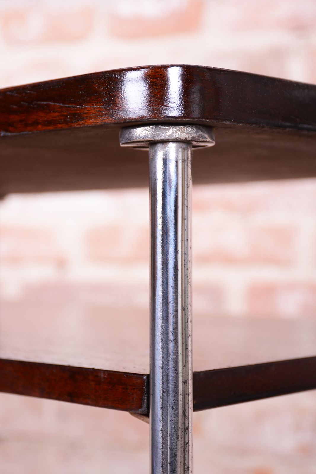 Pair Of Restored Bauhaus Stools, By Mücke Melder, Beech, Chrome, Czech, 1930s photo 1250.0