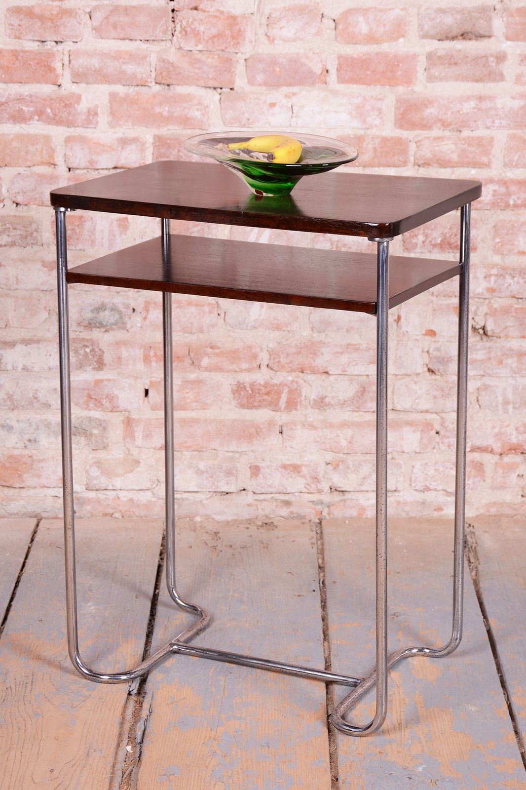 Pair Of Restored Bauhaus Stools, By Mücke Melder, Beech, Chrome, Czech, 1930s photo buy