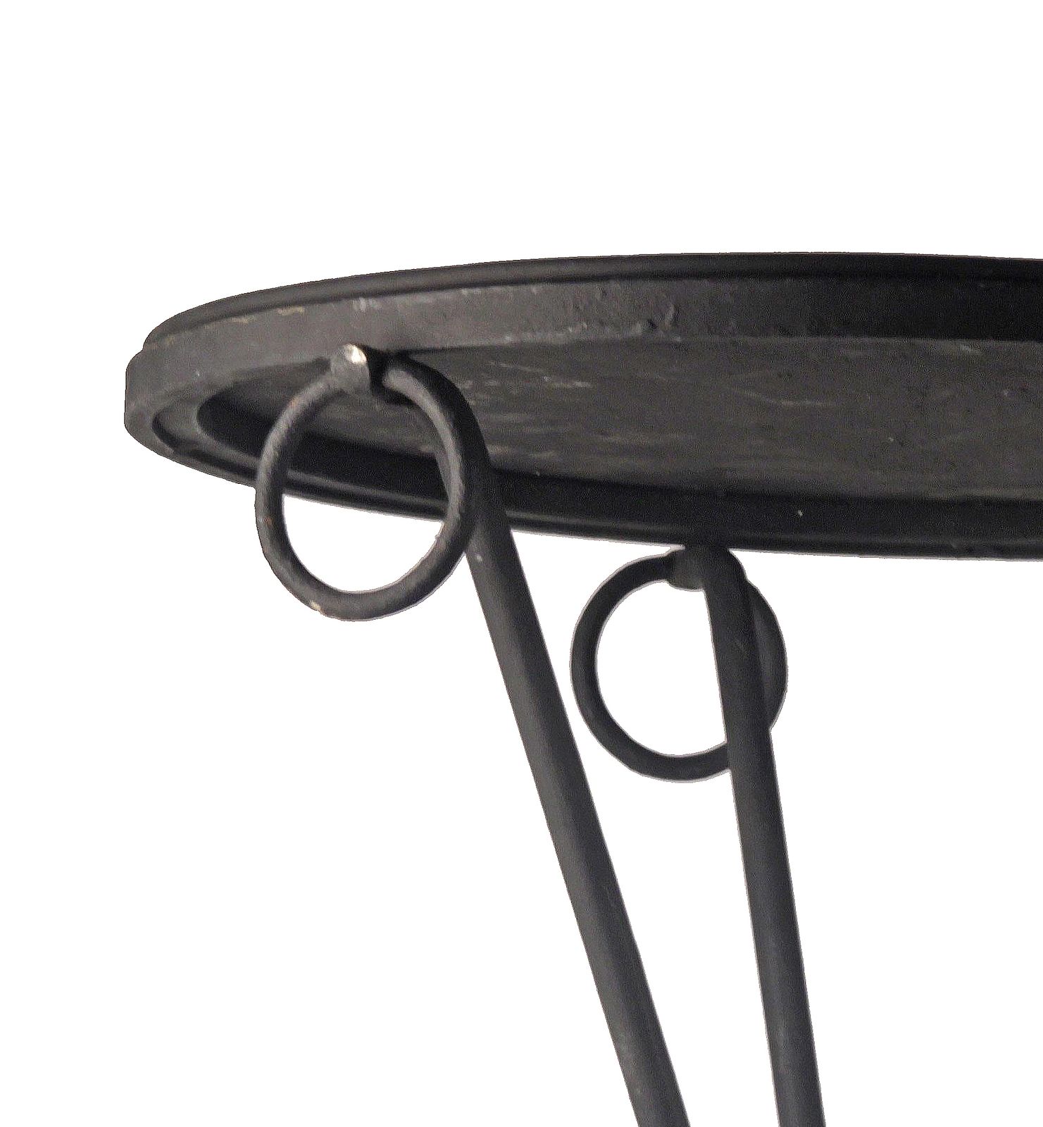 Pair Of Mid 20th Unmarked Century Wrought Iron Guéridon Tables Designed By Jean Michel Frank For The Company Comte S.A. photo buy