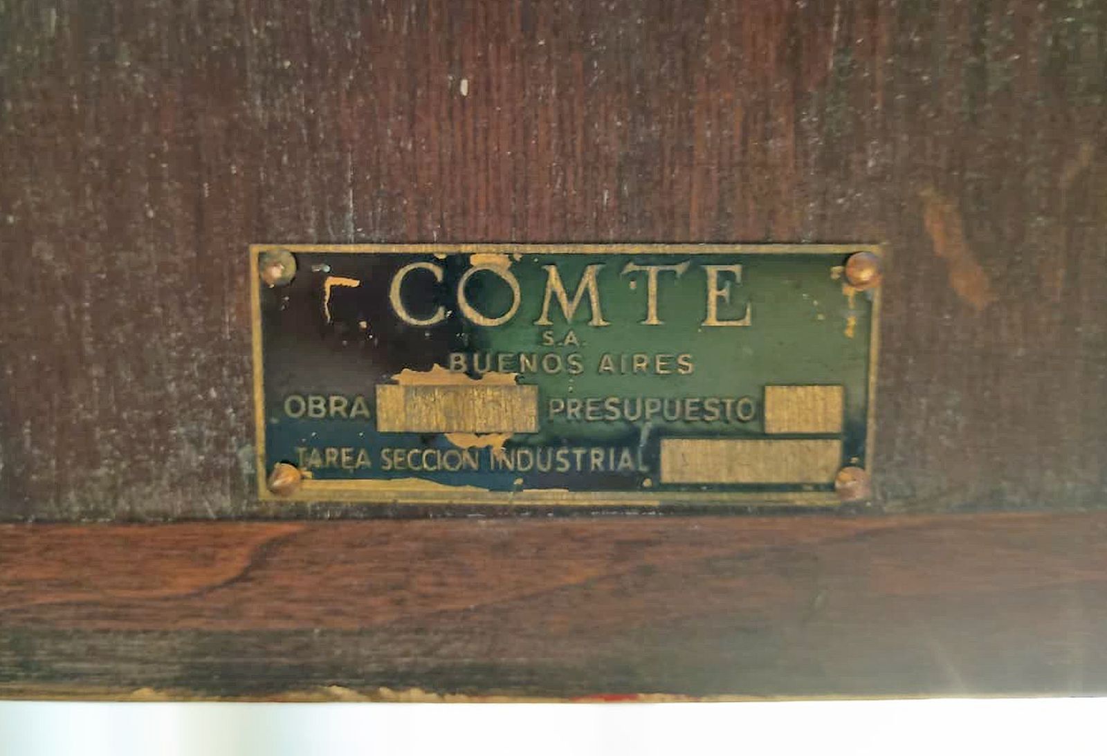 photo for sale Mid 20th Century Modern Wood Writing Desk By Argentine Company Comte S.A., Based On A Design From Jean Michel Frank And Chanaux & Co.