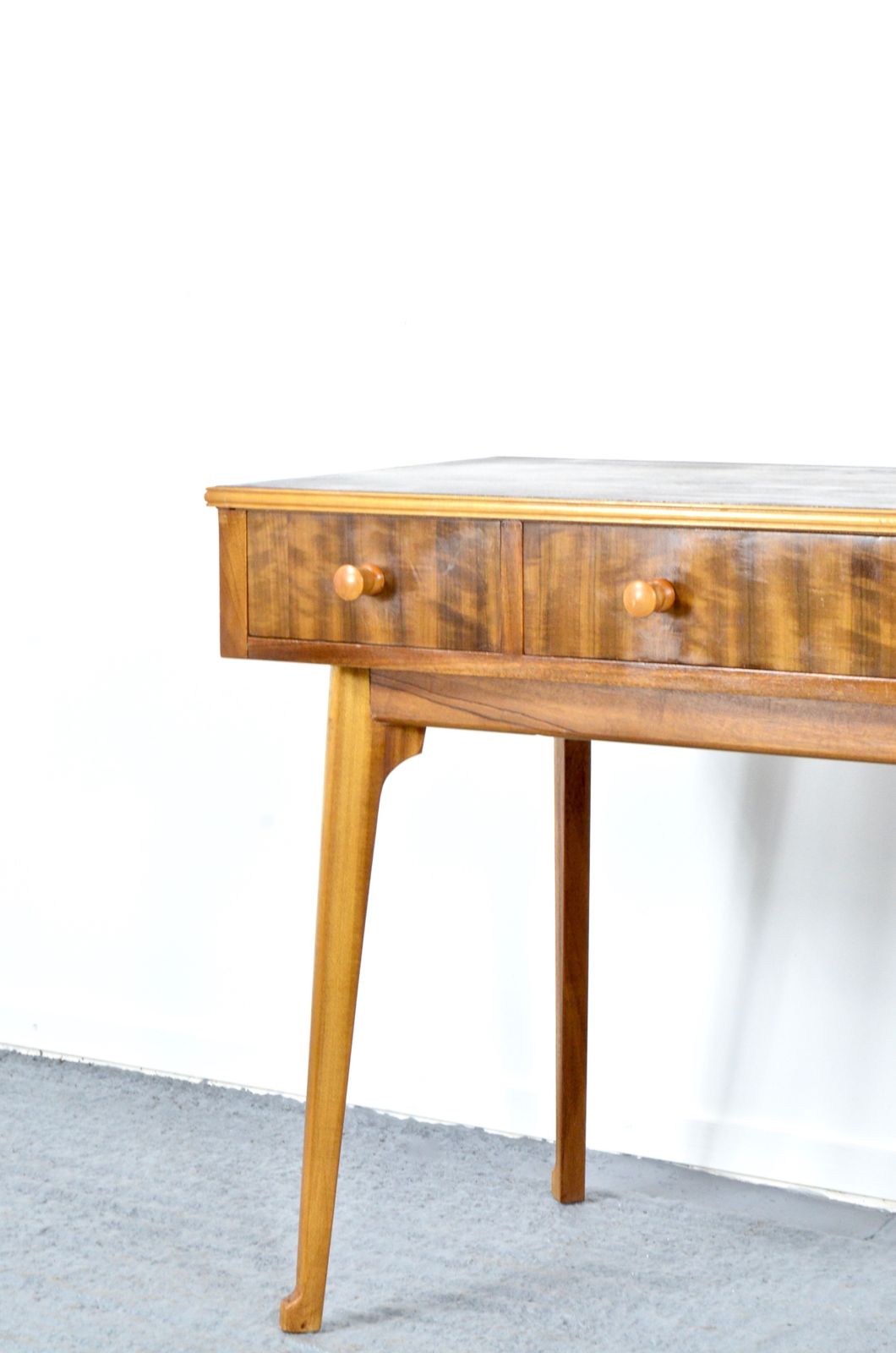 Midcentury Walnut Console Table / Desk By Morris Of Glasgow. Delivery. Vintage Modern / Retro / Danish Style. photo for sale