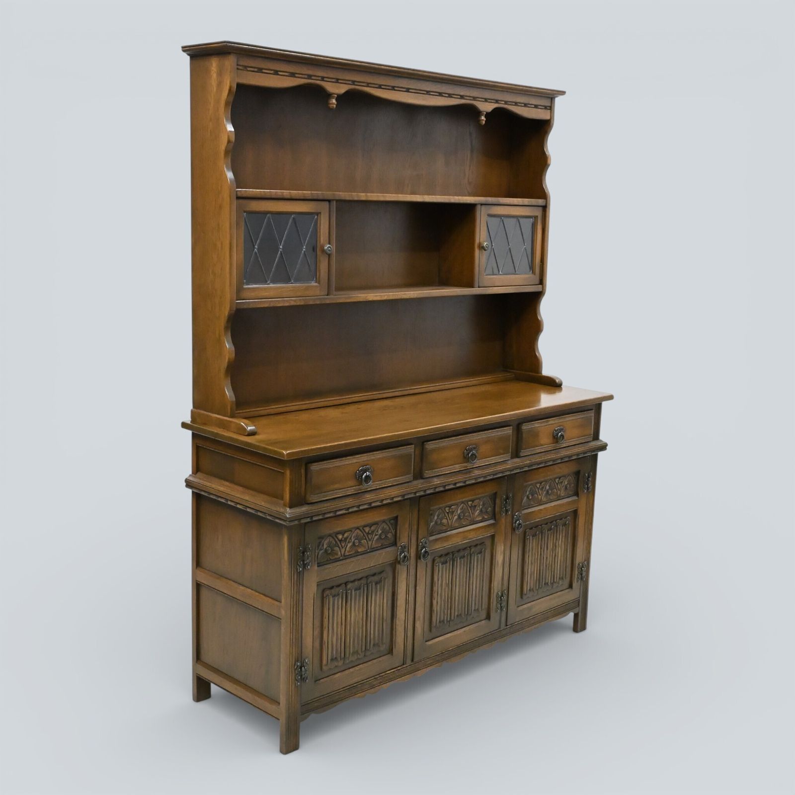 Old Charm Oak Dresser In Light Oak Finish Sideboard Display Top Free Uk Delivery photo vintage