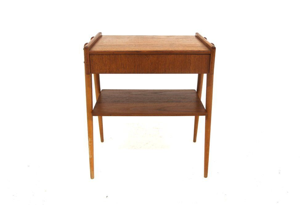 Scandinavian Teak Bedside Table From Ab Carlströms, Sweden, 1960s