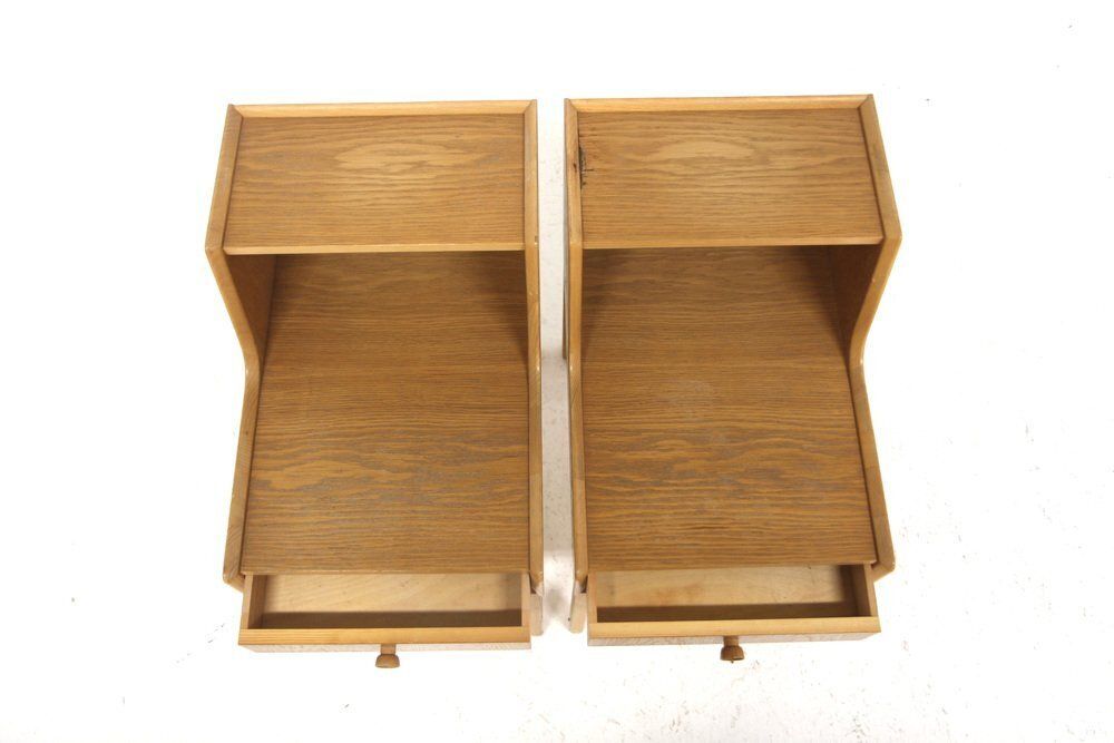 Vintage Scandinavian Oak Bedside Tables, 1960, Set Of 2 photo for sale