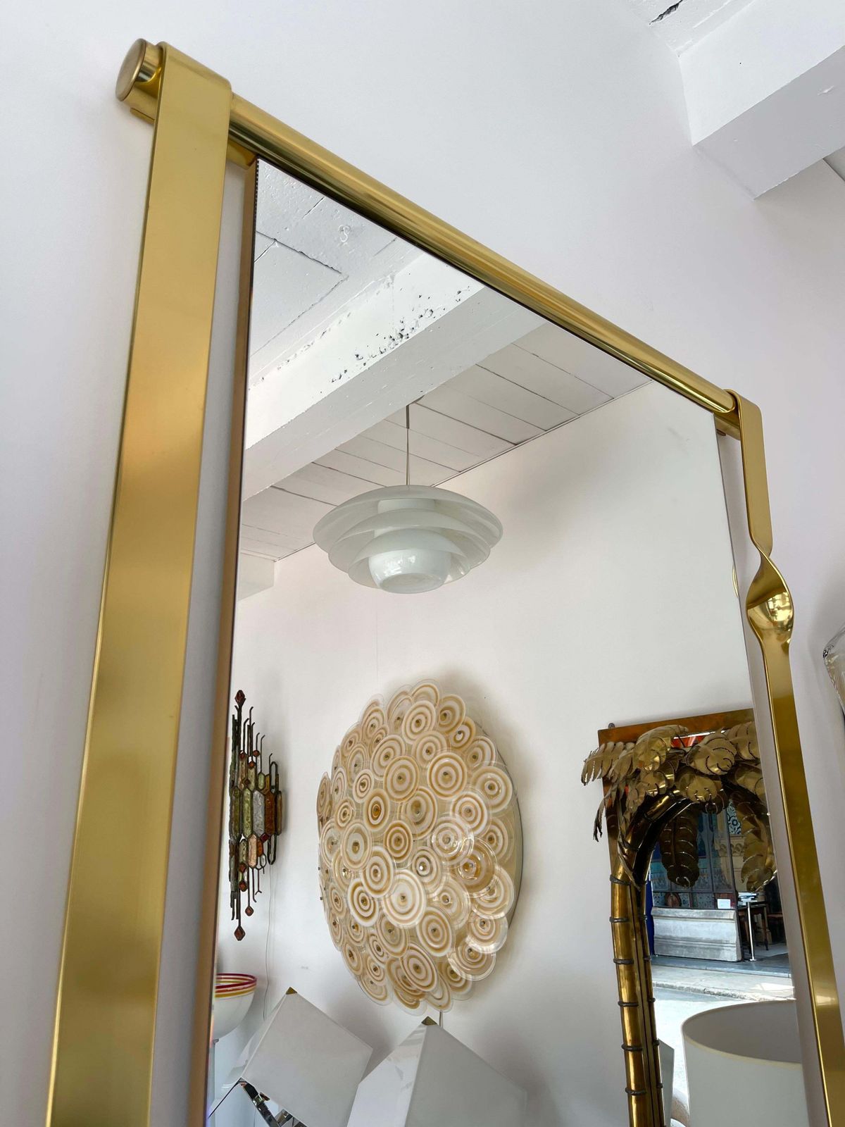 Brass Mirror By Luciano Frigerio, Italy, 1970s photo 5215.0