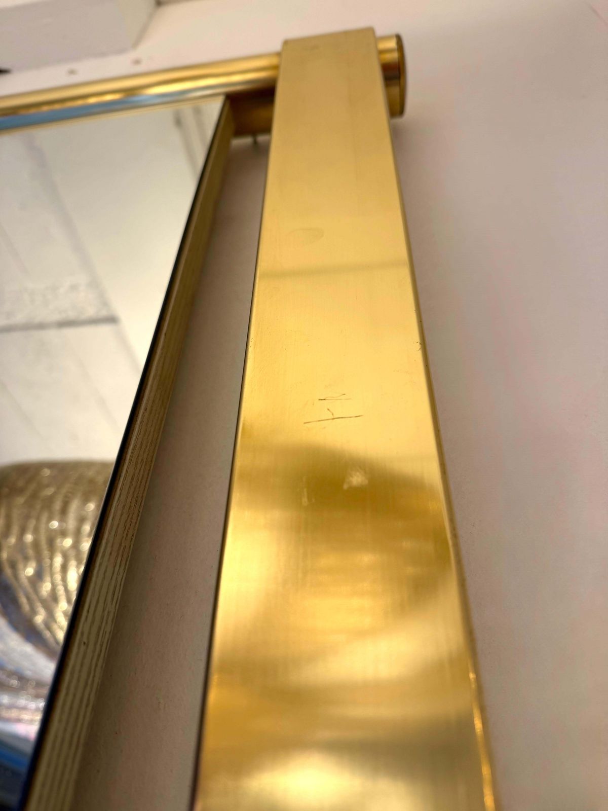photo furniture Brass Mirror By Luciano Frigerio, Italy, 1970s