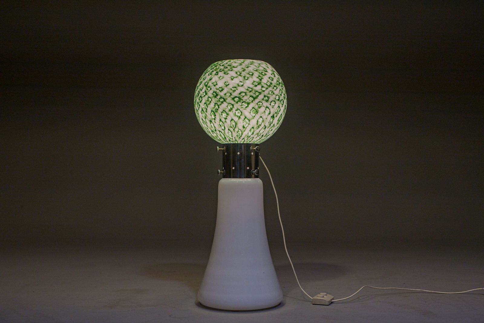Murano Floor Lamp In Green Glitter Glass Attributed To Mazzega, 1960s photo buy