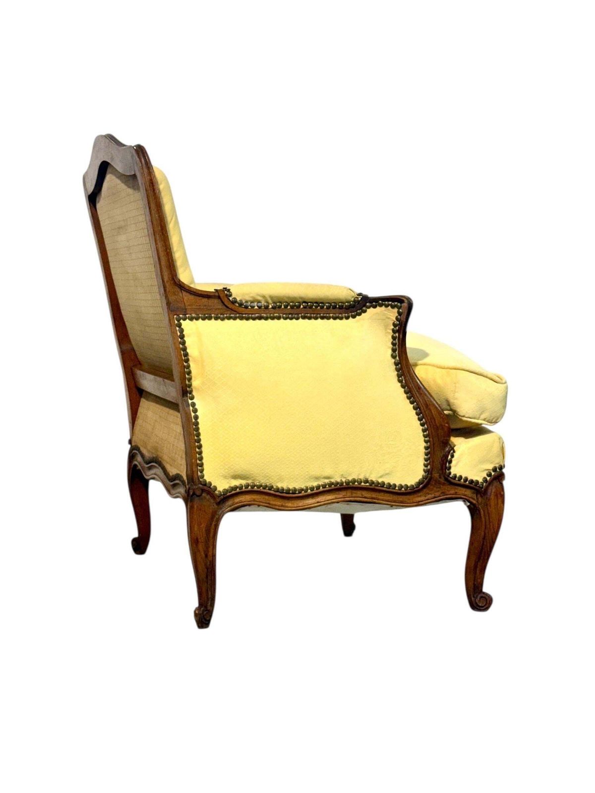 Pair Of Walnut Bergère Armchairs, France 19th Century photo vinterior