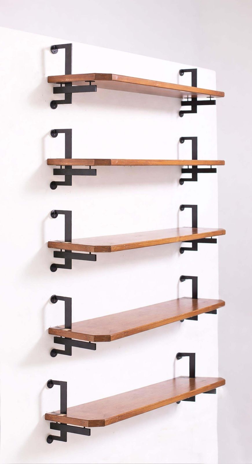 Modular Italian Bookcase Made Of Shelves And Brackets By Studio Bbpr Attr. photo for sale